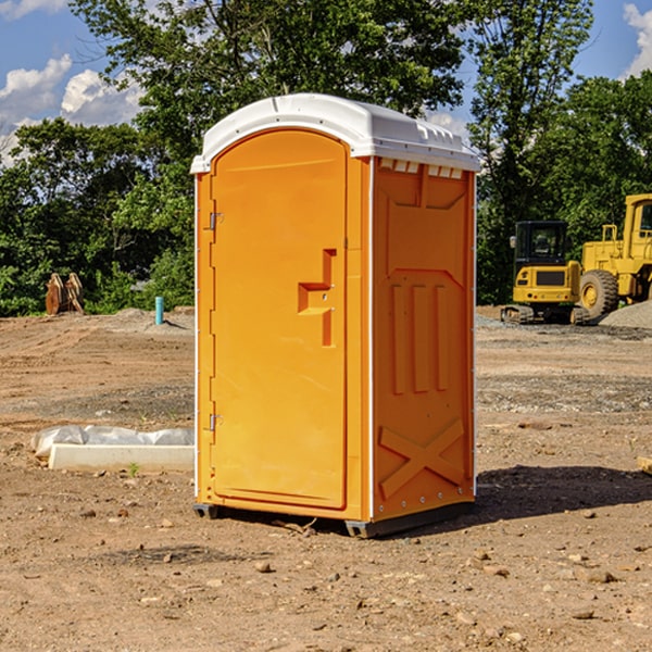 how often are the porta potties cleaned and serviced during a rental period in Revillo SD